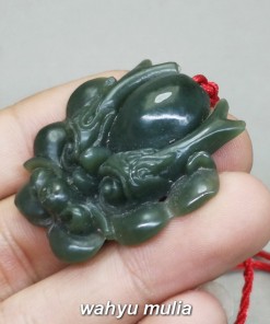manfaat Liontin Batu Giok Tali Merah Ukir Kepala Naga Dragon Jade Asli bersertifikat cina korea aceh hitam blekjet berkhodam_1