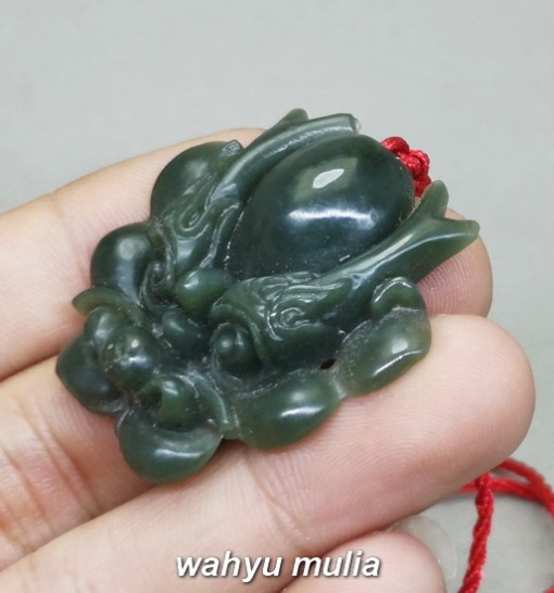 manfaat Liontin Batu Giok Tali Merah Ukir Kepala Naga Dragon Jade Asli bersertifikat cina korea aceh hitam blekjet berkhodam_1