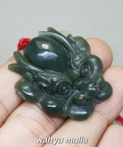 manfaat Liontin Batu Giok Tali Merah Ukir Kepala Naga Dragon Jade Asli bersertifikat cina korea aceh hitam blekjet berkhodam_2