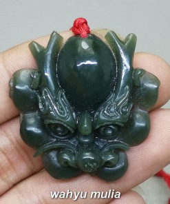 manfaat Liontin Batu Giok Tali Merah Ukir Kepala Naga Dragon Jade Asli bersertifikat cina korea aceh hitam blekjet berkhodam_5