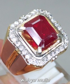 mustika Cincin Batu Akik Ruby Merah Delima Kotak Asli bersertifikat berenergi ciri harga kegunaan asal kalimantan srilangka_2