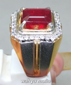 mustika Cincin Batu Akik Ruby Merah Delima Kotak Asli bersertifikat berenergi ciri harga kegunaan asal kalimantan srilangka_3