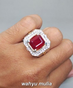 mustika Cincin Batu Akik Ruby Merah Delima Kotak Asli bersertifikat berenergi ciri harga kegunaan asal kalimantan srilangka_4