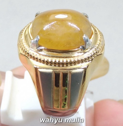video Cincin Batu Akik Yellow Safir Yakut Kuning Asli berkhasiat kegunaan harga kalimantan srilangka afrika cara_3