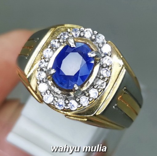 Batu Blue Safir Ceylon Srilangka Asli bersertifikat berkhodam ciri harga kegunaan pria wanita_1