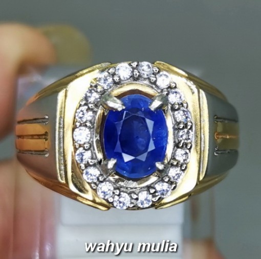 Batu Blue Safir Ceylon Srilangka Asli bersertifikat berkhodam ciri harga kegunaan pria wanita_6