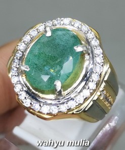foto Cincin Batu Zamrud Emerald Beryl Asli bersertifikat zambia afrika bagus cewek cowok ciri harga khasiat_1