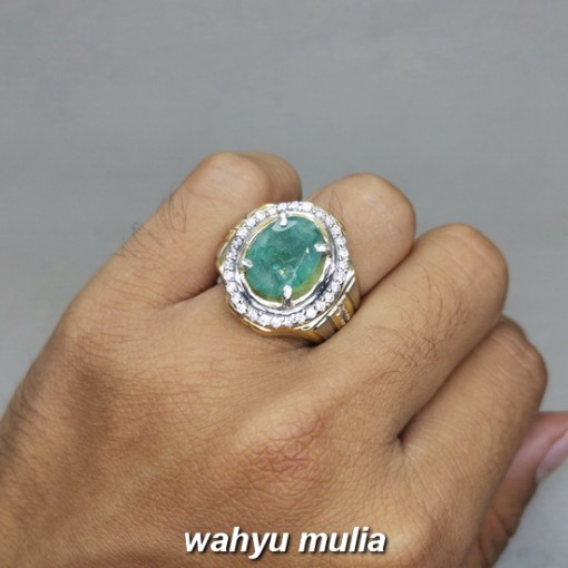 foto Cincin Batu Zamrud Emerald Beryl Asli bersertifikat zambia afrika bagus cewek cowok ciri harga khasiat_4