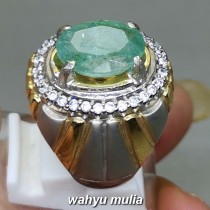  Batu  Cincin Akik Zamrud Emerald Beryl Asli Kode 1843 