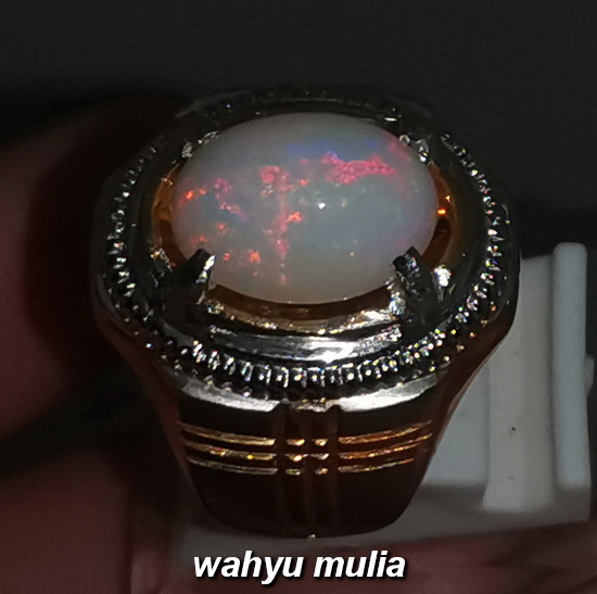 Cincin Batu Kalimaya Opal Putih Asli (Kode 1850) - Wahyu Mulia