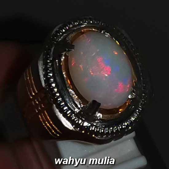 Cincin Batu Kalimaya Opal Putih Asli (Kode 1850) - Wahyu Mulia