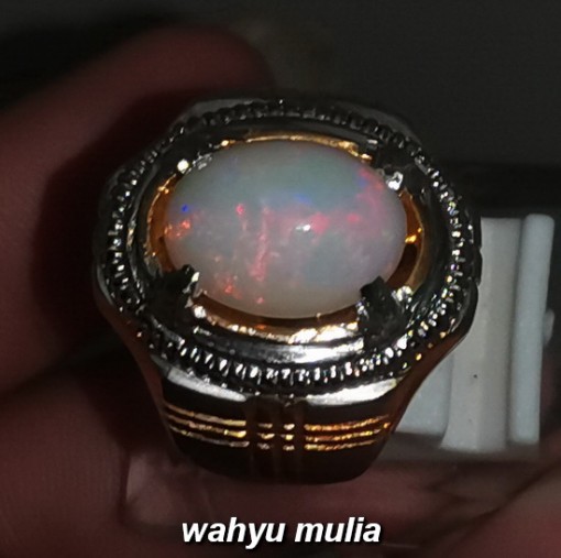 jual Cincin Batu Kalimaya Opal Putih Asli bersertifikat berkhodam bacaan asal jenis ciri cara membedakan afrika banten kalimantan_4