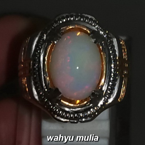 jual Cincin Batu Kalimaya Opal Putih Asli bersertifikat berkhodam bacaan asal jenis ciri cara membedakan afrika banten kalimantan_5