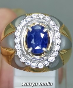 khasiat Batu Blue Sapphire Srilangka Asli biru tua_5