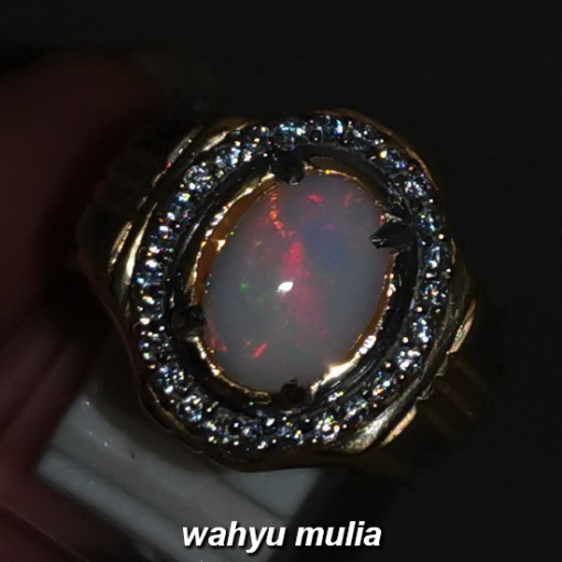 khasiat Batu Cincin Natural Kalimaya Susu Opal Asli bersertifikat banten afrika bagus pria wanita _1