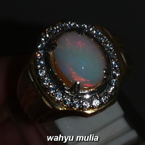 khasiat Batu Cincin Natural Kalimaya Susu Opal Asli bersertifikat banten afrika bagus pria wanita _2