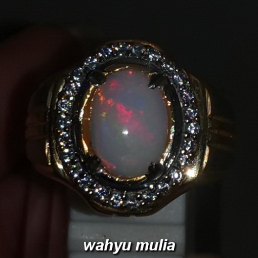 khasiat Batu Cincin Natural Kalimaya Susu Opal Asli bersertifikat banten afrika bagus pria wanita _5