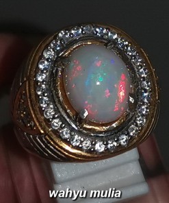 manfaat Cincin Batu Permata Kalimaya Putih Opal Asli bersertifikat berkhodam ciri harga khasiat banten afrika bagus cewek cowok_2