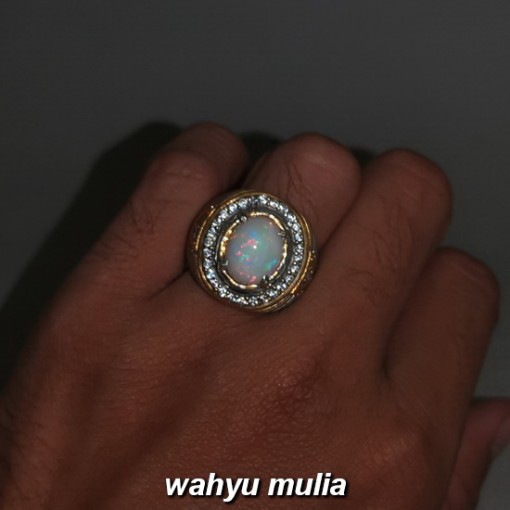 manfaat Cincin Batu Permata Kalimaya Putih Opal Asli bersertifikat berkhodam ciri harga khasiat banten afrika bagus cewek cowok_4