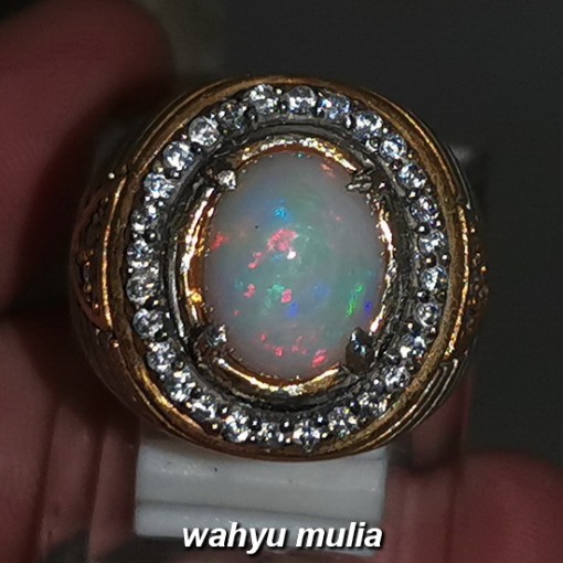 manfaat Cincin Batu Permata Kalimaya Putih Opal Asli bersertifikat berkhodam ciri harga khasiat banten afrika bagus cewek cowok_5