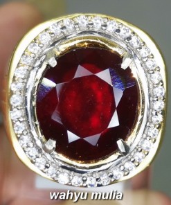 natural Batu Cincin Garnet Merah Gelap Asli srilangka bersertifikat delima ciri harga asal berkhodam_4