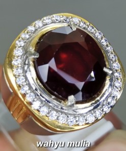 natural Batu Cincin Garnet Merah Gelap Asli srilangka bersertifikat delima ciri harga asal berkhodam_5