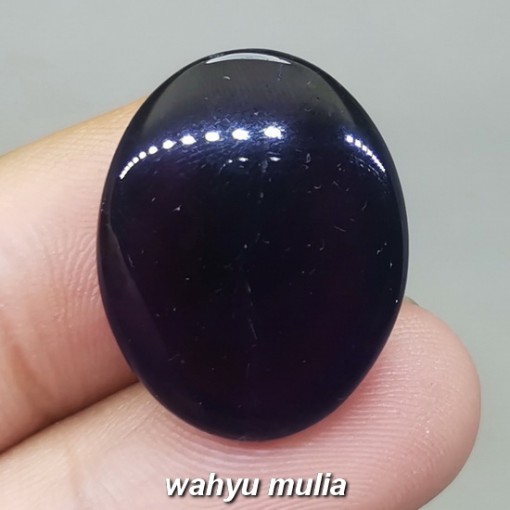 Batu Akik Kecubung Wulung hitam senter ungu Asli mustika bertuah berkhodam bersertifikat kalimantan ciri harga bacaan mantra_4