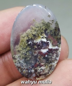Batu Akik Lumut Hijau Kristal bening Trenggalek Asli natural berkhodam ciri harga khasiat garut bongkahan_3