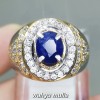 Batu Cincin Blue Safir Ceylon Asli bersertifikat srilangka bagus tua berkhasiat harga_5