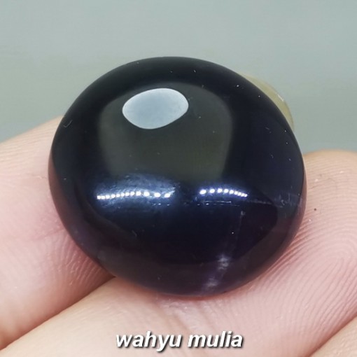 Batu Kecubung Wulung Bundar hitam sinar ungu Asli berkhodam ciri harga manfaat mantra cara asal_1