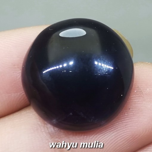 Batu Kecubung Wulung Bundar hitam sinar ungu Asli berkhodam ciri harga manfaat mantra cara asal_2