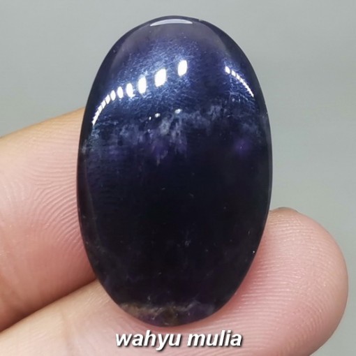 Batu Kecubung Wulung hitam tembus sinar ungu Asli bermanfaat berenergi terapi ciri mantra kegunaan khodam_4