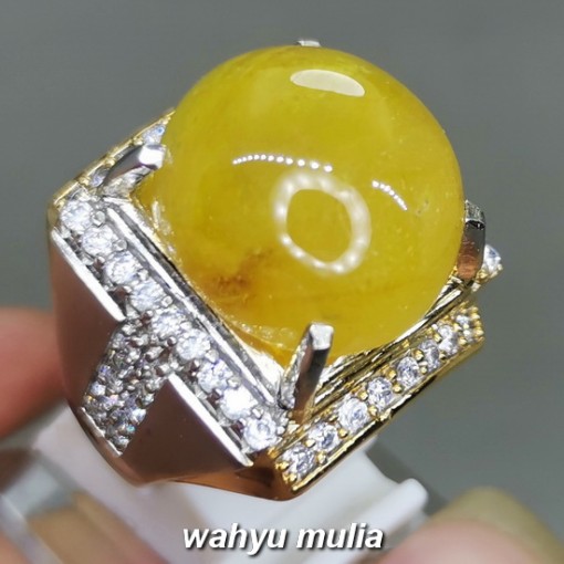 Batu akik Yakut Kuning Yellow Safir Bagus original