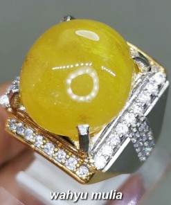 Batu cincin Yakut Kuning Yellow Safir Bagus jumbo Asli berkhodam