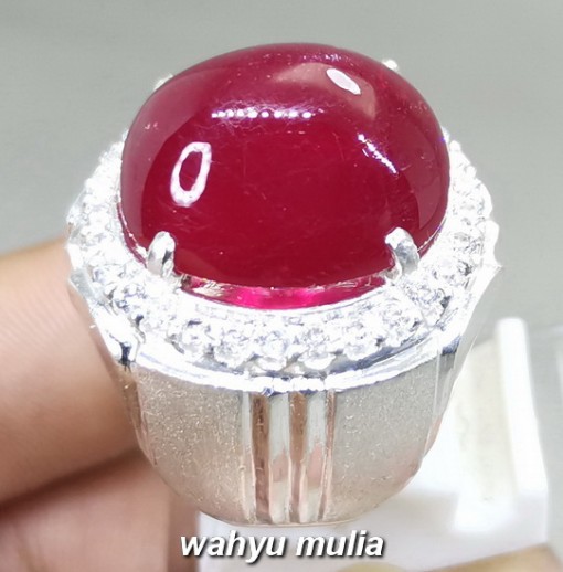 Batu Akik Merah Delima Ruby Top Quality Asli cewek cowok