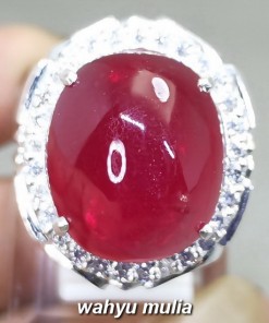 Batu Akik Merah Delima Ruby Top Quality Asli natural bersertifikat