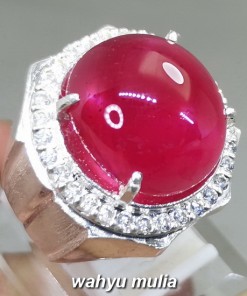 Batu Cincin Merah Delima Ruby berkualitas Asli bagus original