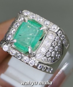 Batu Cincin Zamrud Kolombia Emerald Beryl bersertifikat kristal minor murah