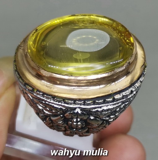Batu Kecubung Kuning Citrine Besar Natural Asli cincin model cewek wanita