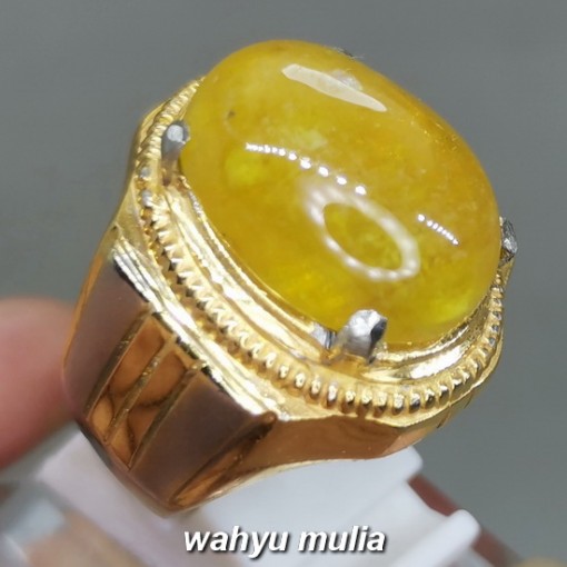 Batu Natural Yellow Sapphire Yakult Asli berkhodam