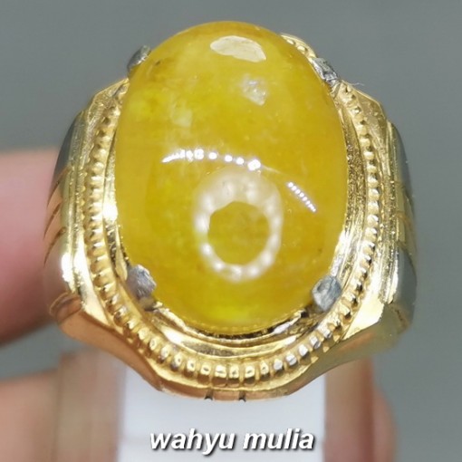 Batu Natural Yellow Sapphire Yakult Asli bersertifikat