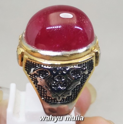 Batu cincin Rubi Merah Delima Size besar Asli original afrika birma