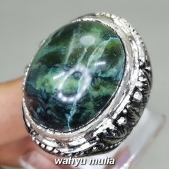 Cincin Batu Badar Besi Hijau Alami Asli  Kode  2092 Wahyu 