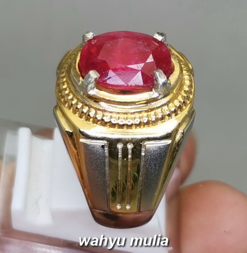 Cincin Batu Natural Ruby Merah delima asli madagaska tanzania