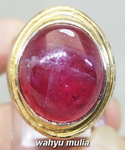 Cincin Batu Ruby Merah Delima Pigeon Blood Asli original