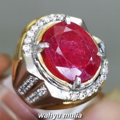 Natural Ruby Corundum Cutting Merah Asli Kode 2105 Wahyu 