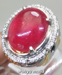 harga Batu Akik Merah Delima Ruby Size Kantoran Asli bersertifikat tanzania mozambiq