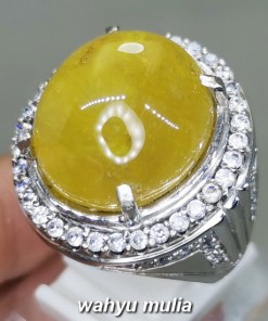 harga Batu Cincin Yakut Kuning Yellow Sapphire Jumbo Asli natural berkhodam