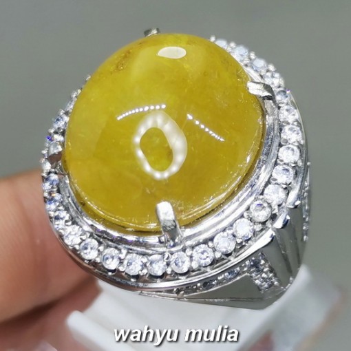 harga Batu Cincin Yakut Kuning Yellow Sapphire Jumbo Asli natural berkhodam