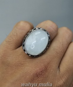 Batu Akik Mani Gajah Putih Kristal Asli cincin pria wanita